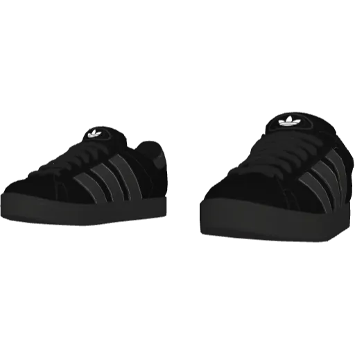 Черные с черной подошвой кроссовки Abibas