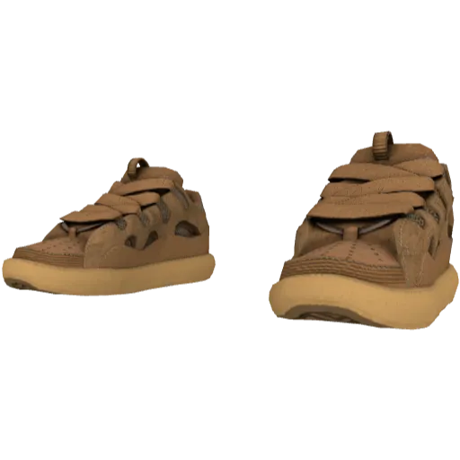 Коричневые дутые кеды