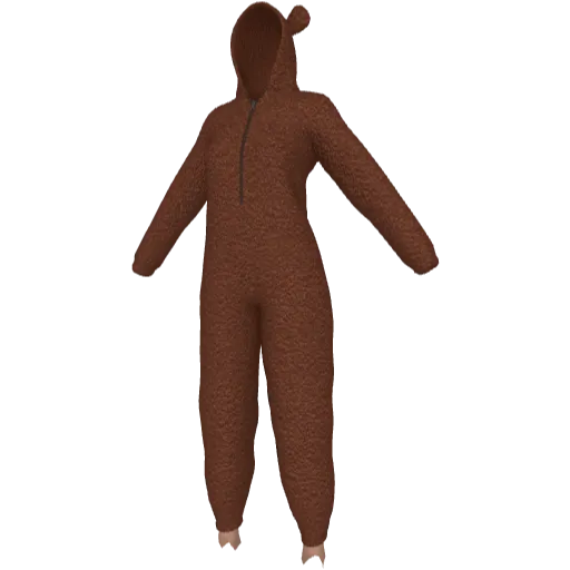 Костюм с ушками коричневый
