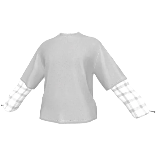 Кофта с рубашкой в клетку