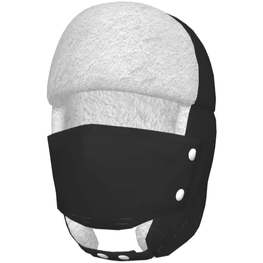 Черная маска-ушанка