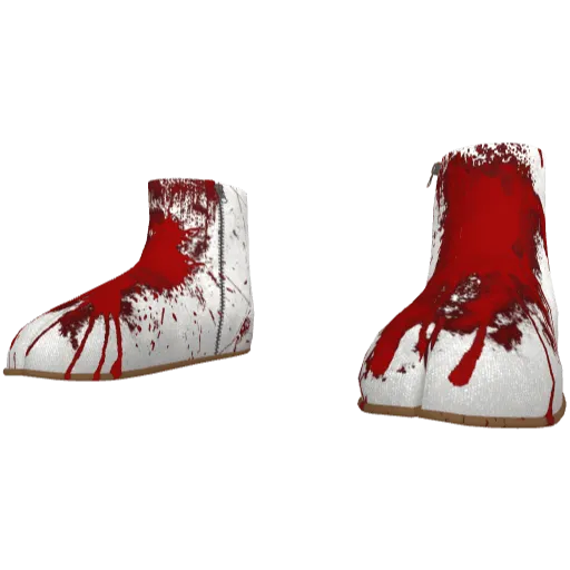 Белые таби с пятнами крови