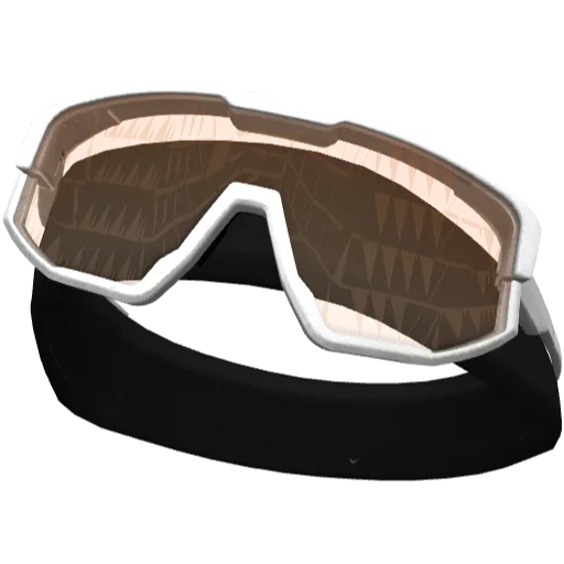 Чёрная повязка с бело-оранжевыми очками