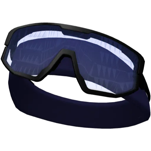 Синяя повязка с черно-синими очками