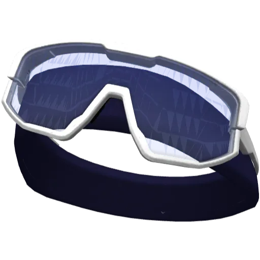 Синяя повязка с бело-синими очками