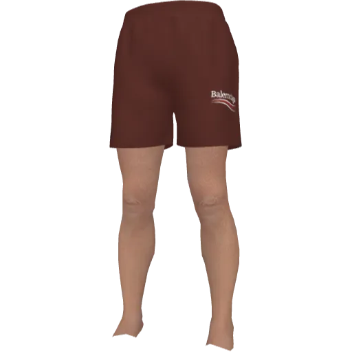 Темно-коричневые короткие шорты Balemciaga