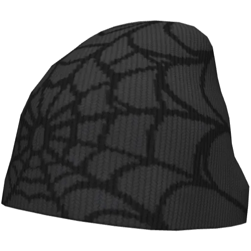 Серая шапка с черной паутиной на глаза