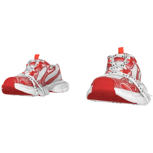 Бело-красные кроссовки Balemciaga