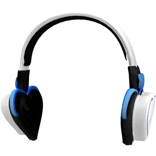 Бело-синие наушники