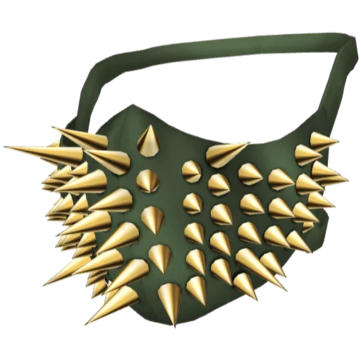 Зеленая маска с шипами