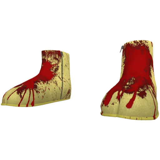 Желтые с пятнами крови