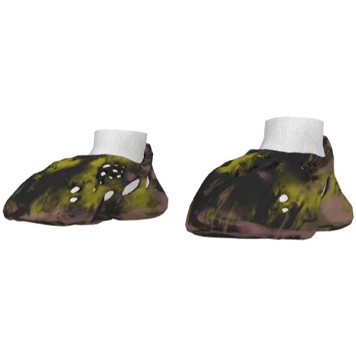 Желтые с черным кроссовки Abibas Yeez Foam