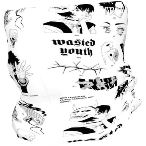 Белый высокий шарф