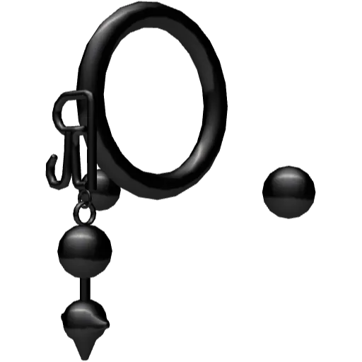 Пирсинг на нижнюю губу черный