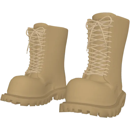 Бежевые высокие ботинки Balemciaga