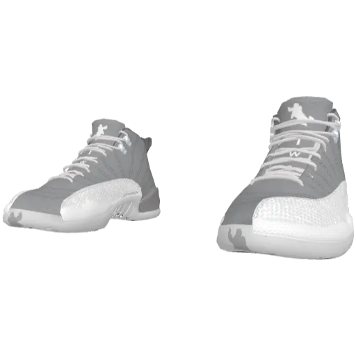 Бело-серые высокие кроссовки Flow