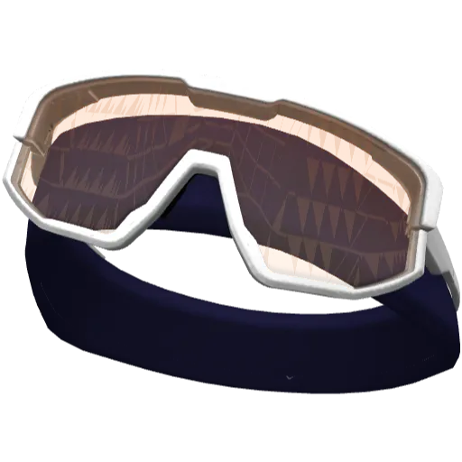 Синяя повязка с бело-оранжевыми очками