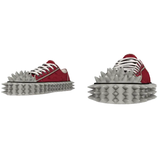 Красныфе шипованные кеды