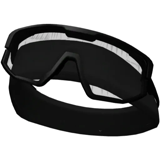 Чёрная повязка с черными очками
