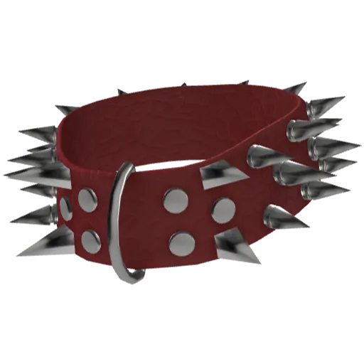 Красный чокер с шипами