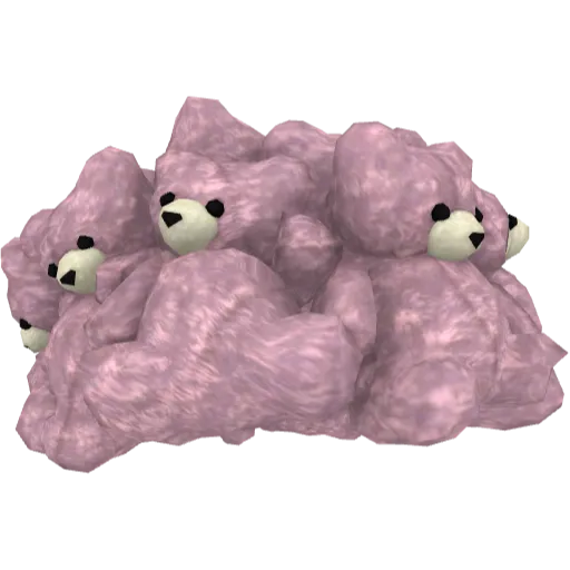 Розовая меховая шапка с мишками