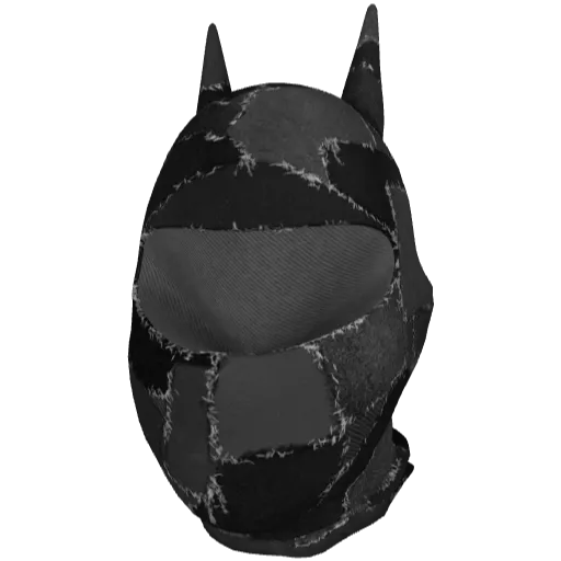 Черная джинсовая маска с рожками