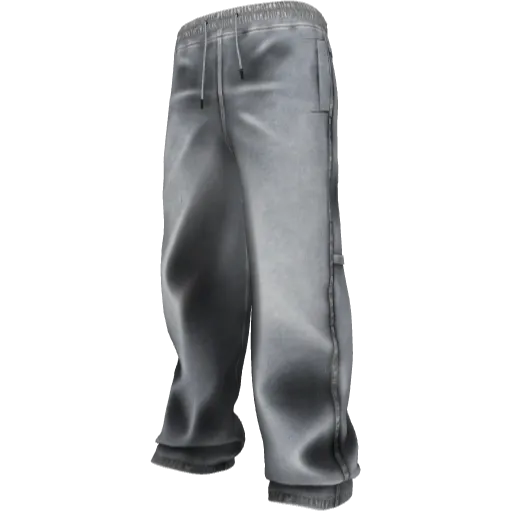 Серые широкие джинсы