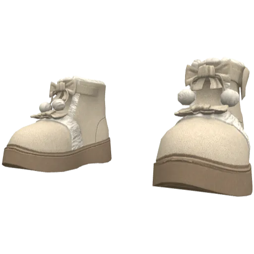Бежевые ботинки с бантиком