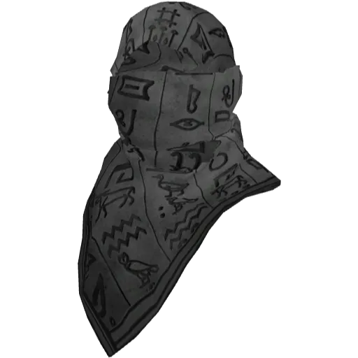 Чёрная рафатка с узором