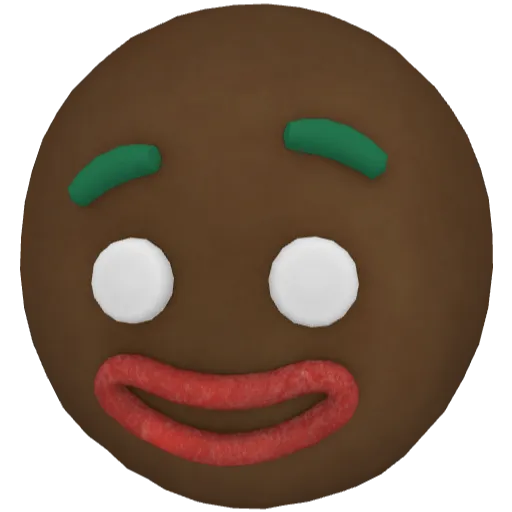 Коричневая маска костюма печеньки