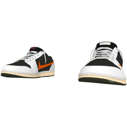 Бело-оранжевые кроссовки Nice Reverse Swoosh