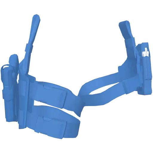 Голубая кобура на две ноги