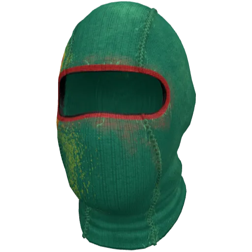 Ярко-зеленая сшитая балаклава