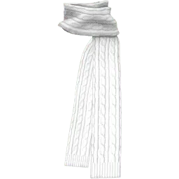 Белый длинный шарф