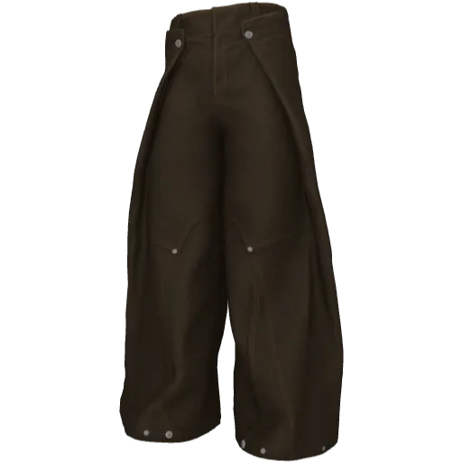 Коричневые широкие штаны