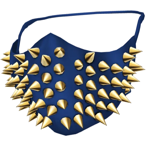 Синяя маска с короткими шипами