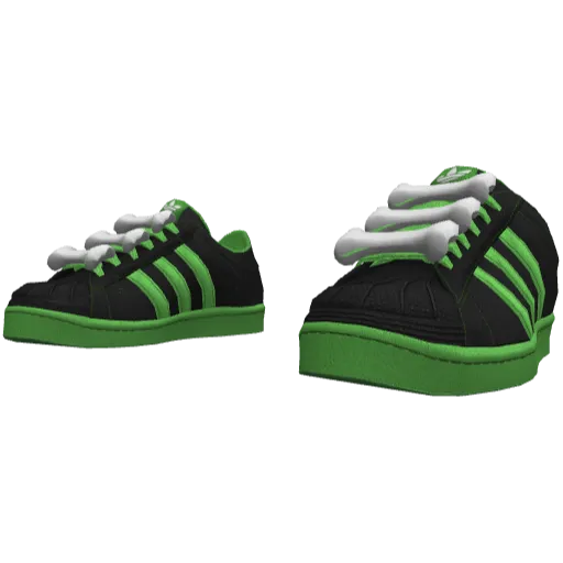 Зеленые кроссовки Adibas с костями