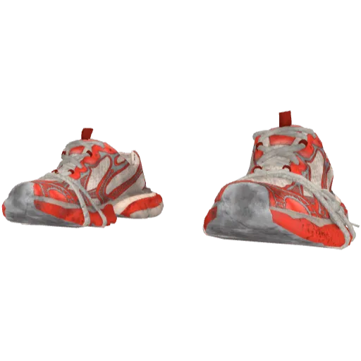 Бело-красные кроссовки Balemciaga