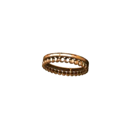 Бронзовое тонкое кольцо с драгоценными камнями