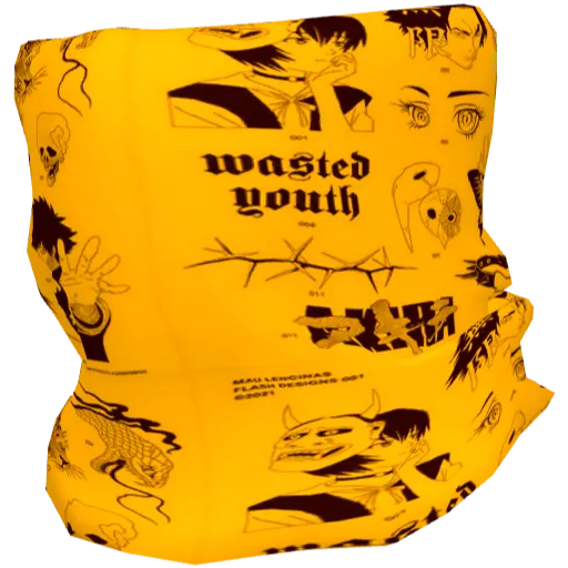 Оранжевый высокий шарф