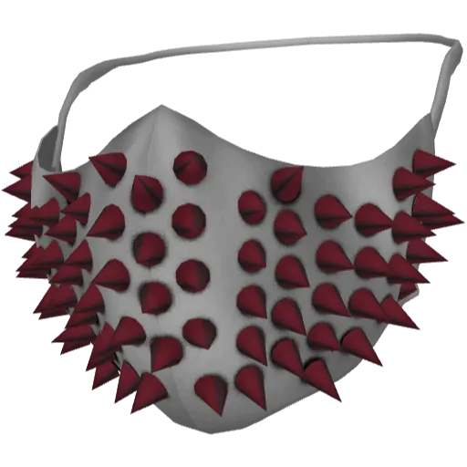 Серая маска с короткими шипами