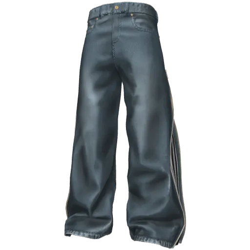 Голубые джинсы Balemciaga с лампасами