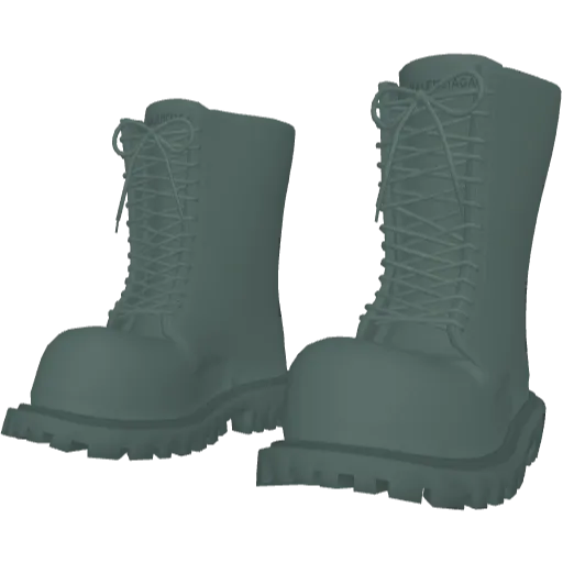 Зеленые высокие ботинки Balemciaga