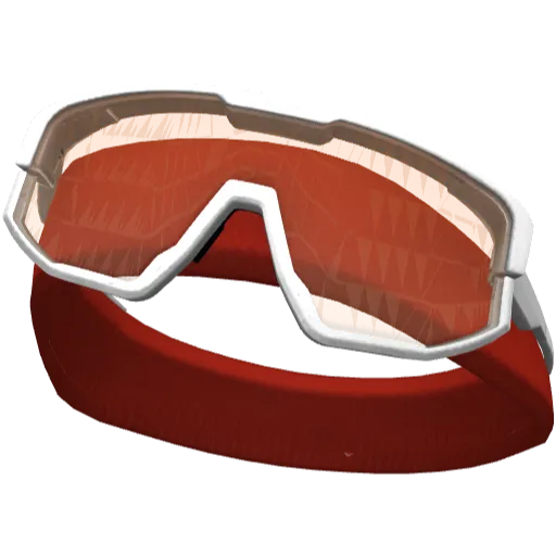 Красная повязка с бело-оранжевыми очками