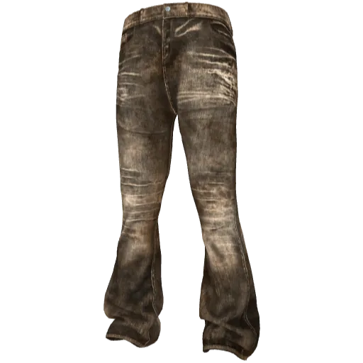 Коричневые джинсы клеш