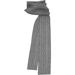 Серый длинный шарф