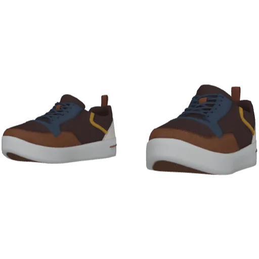 Коричневые с синим кроссовки Loro Paino