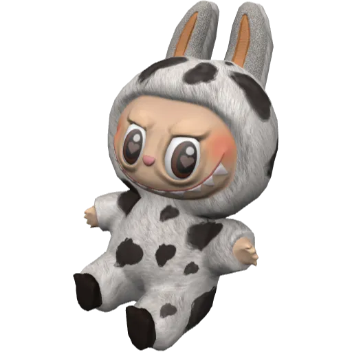 Пятнистая Лабубу на плечо