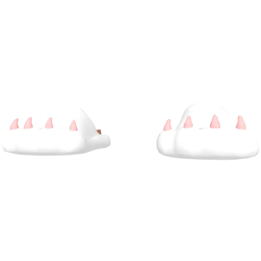 Белые тапочки в виде лап