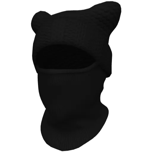 Черная маска с ушами